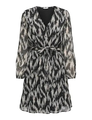 ONLY Relax-fit-Jeans ONLCERA LIFE 3/4 SHORT DRESS - Kleider, aus 100% Polyester für hohen Tragekomfort, ideal für lässige Sommerlooks in Black/BOTANIC.