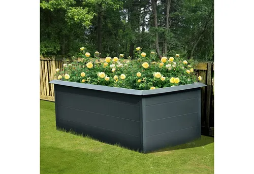 KONIFERA Hochbeet 200x100 cm - Hochbeet mit stabiler Konstruktion und Verbindungsstiften, ideal für Gartenliebhaber, fördert gesundes Pflanzenwachstum.