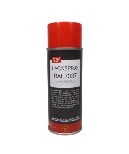 1x 400ml LACKSPRAY RAL 7037 STAUBGRAU glänzend Acryl Sprühlack schnelltrocknend
