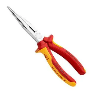 Knipex Flachzange 26 16 200 VDE - Flachrundzange aus Vanadium Elektrostahl, ideal für präzise Arbeiten in der Elektrotechnik