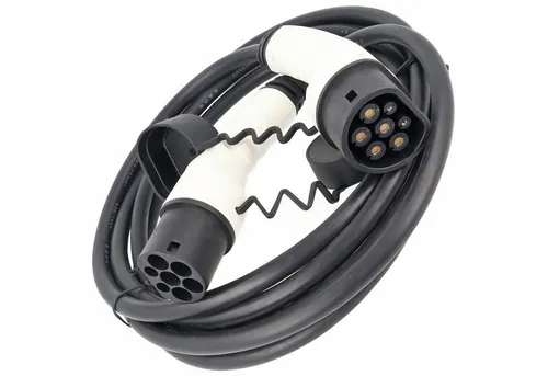 AccuCell Ladekabel für Elektroautos Typ 2 auf Typ 2 - Wallboxen, schnelles Laden für Elektroautos nach EU Norm 62196, ideal für Zuhause und unterwegs.