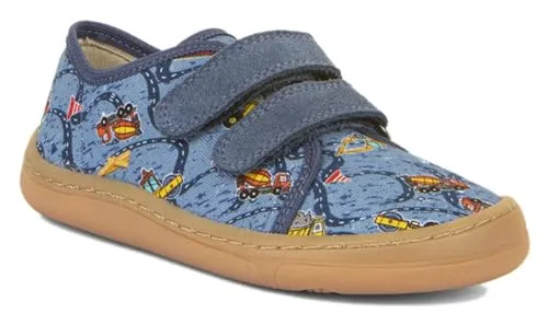 Froddo Canvas Sneaker G1700379 - Bequemer Barfußschuh für Kinder, ideal zum Turnen und als Hausschuh, mit flexibler Gummisohle und anatomisch geformter Zehenbox für optimalen Komfort.