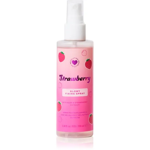 I Heart Revolution Strawberry Glow Fixing Spray aufhellendes Fixierspray Farbton Strawberry 100 ml
