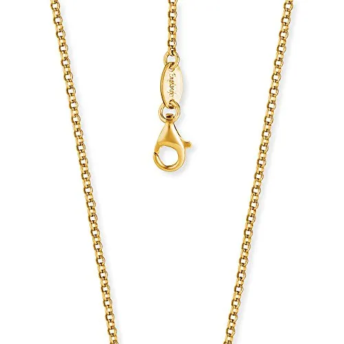 Engelsrufer Collierkettchen 80 cm - Goldfarbenes Erbskettengliederung - Kette aus 925er Sterlingsilber, vergoldet, ideal für jeden Anlass - Büro, Urlaub oder Feierlichkeiten. Ein zeitloses Geschenk für besondere Momente.