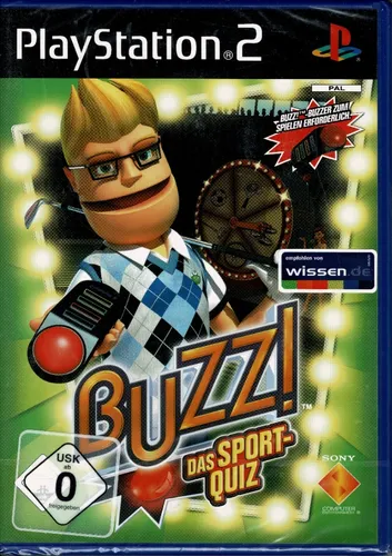 Sony Playstation 2 Buzz! Das Sport Quiz - Neu und Versiegelt - Games: Spannendes Sport-Quiz für die PS2, inklusive Handbuch und ideal für unterhaltsame Spielabende mit Freunden und Familie.