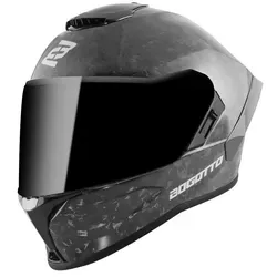 Bogotto Phantom Forged Carbon Helm, schwarz, Größe S - Motorradhelm mit klarem Visier und Schnellwechsel-System, ideal für Sicherheit und Komfort bei jeder Fahrt.