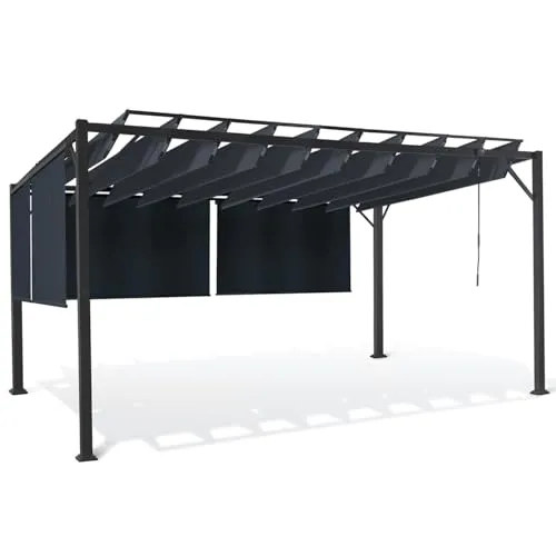 Produktbild IDMarket Pergola Luxus-Edition 3x4 M mit verstellbaren Lamellen in anthrazitgrau