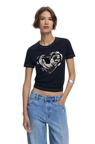 Desigual TS_Letter CORE T-Shirt, 2000 Black, XS