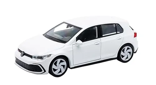Toi-Toys Volkswagen Golf 8 GTI Metall Modellauto VW Modell Auto Spielzeugauto 4-Varianten 49 (Weiss-Metallic)