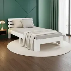 Massivholzbett 90x200 cm Kiefer Weiß – Inklusive Komfortmatratze | Homestyle4u - Modernes Einzelbett in 90x200 cm aus robustem Kiefernholz, inklusive komfortabler Matratze. Ideal für kleinere Räume und Gästezimmer, vereint es stilvolles Design mit stabiler Verarbeitung für erholsame Nächte.