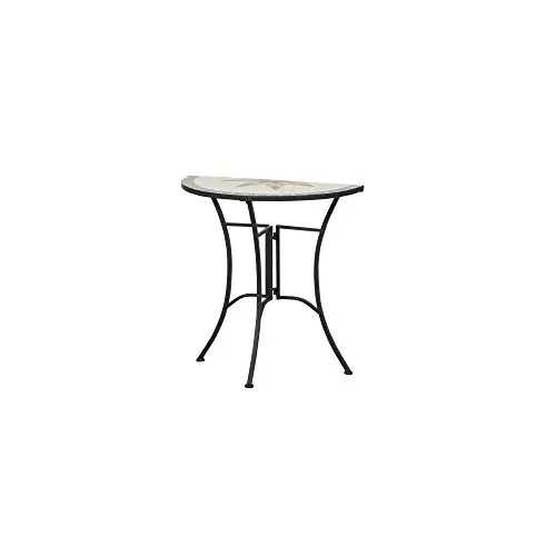 Siena Garden Tisch Stella - 70 cm Mosaik Esstisch mit pulverbeschichtetem Stahlgestell, pflegeleicht und stilvoll für jeden Garten