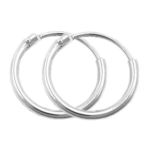 Schmuck Ohrschmuck Ohrringe Creole 13 mm aus Silber 13 x 1.3 mm