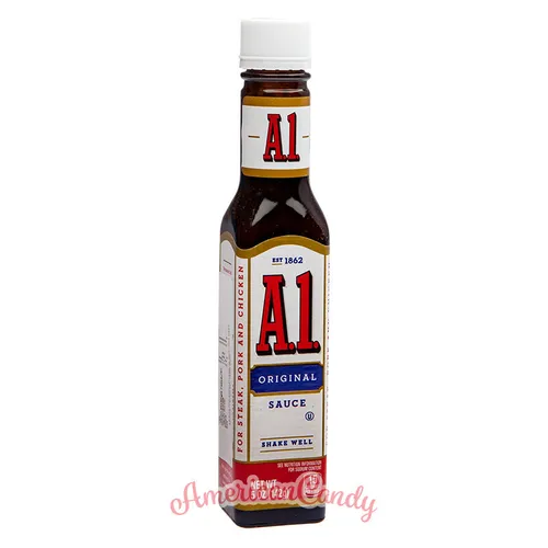 Amerikanisches BBQ:  1x A1 Steak Sauce USA (56,67€/1kg)