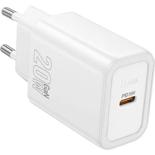 Hoco Adapter wall charger Type C PD QC 20W N60 white (20 W, 1 Port) (54180181)