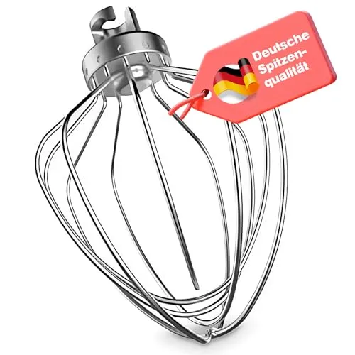 TschimmHook TschimmWhip TH45 SW Schneebesen - Küchenmaschinen-Rührelement aus rostfreiem Edelstahl, spülmaschinengeeignet und ideal für perfekte Eischnee- und Sahne-Zubereitung.