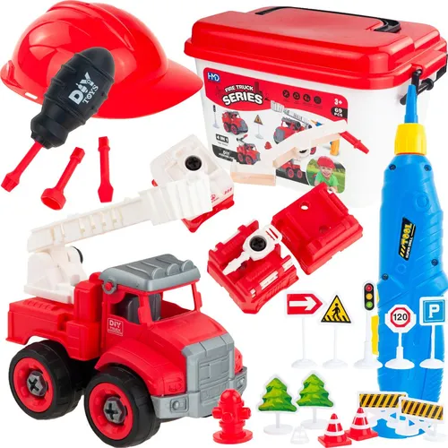 Kleiner Feuerwehrmann Set Kleiner Feuerwehrmann Fahrzeuge Autos Lkw Zubehör Helm 4-In-1