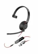 Poly BW 5210 USB-C HS: Kabelgebundenes Headset für klare Kommunikation - Headset mit USB-C und 3.5mm Anschluss, ideal für professionelle Nutzung mit hervorragender Klangqualität und bequemen Tragekomfort.