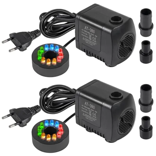 2PACK 15Watt Tauchbrunnenpumpe mit LED-Farbwechsel