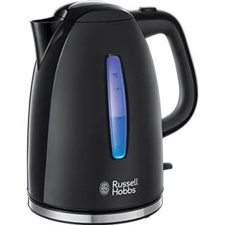 Russell Hobbs Wasserkocher 1,7l, 2400W mit blauer LED-Beleuchtung - Schnellkochfunktion für 1 Tasse in 55 Sekunden und energieeffizient