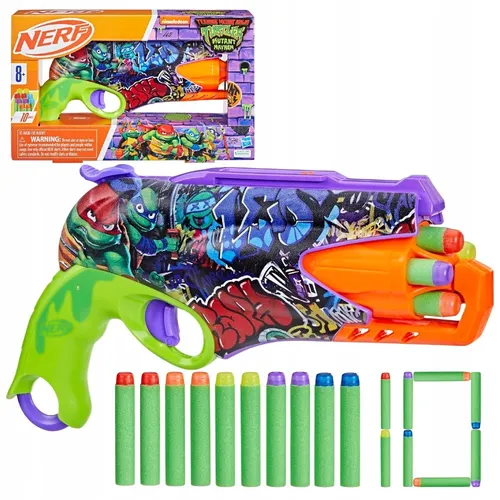 NERF Pistole Teenage Mutant Ninja Turtles Revolver + Pfeile Darts
