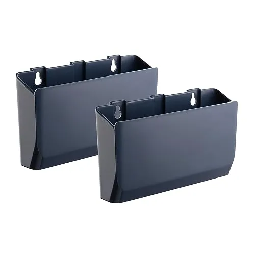 my wall Zubehörhalter für Kleinteile - HZ7L, Vielseitige Aufbewahrung für Fernbedienungen, Handys, Stifte, Dunkelblau, belastbar bis 2kg, Aufbewahrungsbox, Zubehörhalter, Organizer, Aufbewahrung