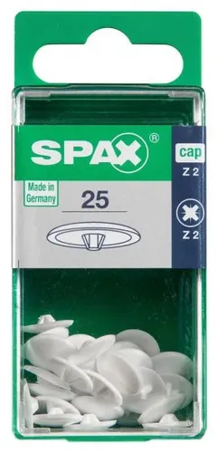 Spax Abdeckkappen weiß zum stecken (kreuz) - 25 Stk. Abdeckkappen