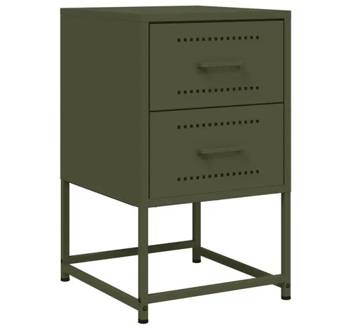 vidaXL Nachttisch Olivgrün 36x39x60,5 cm in grün von vidaXL