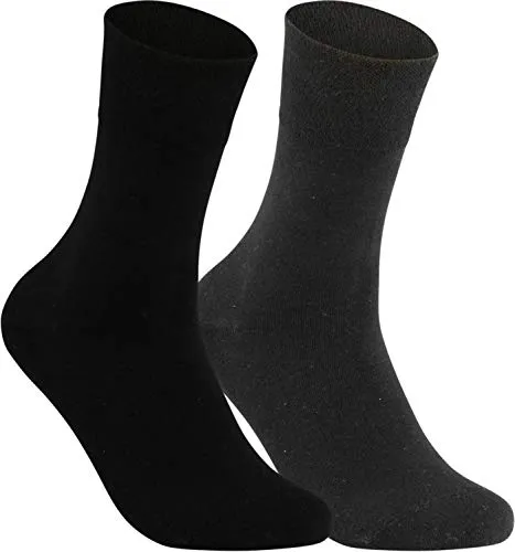 Herren Socken, Übergröße XXL-XXXL Strümpfe ''Ganz ohne Gummi'' Schwarz,Anthrazit''2 Paar'' CH-1034 (XXL (50-52)