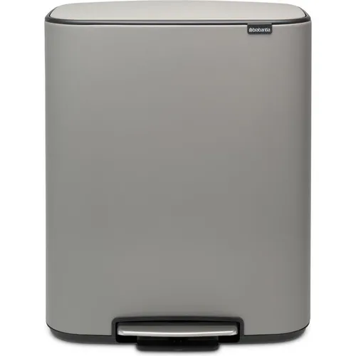 Brabantia Treteimer Bo 211485, 2 x 30L, Grauer Mineralbeton