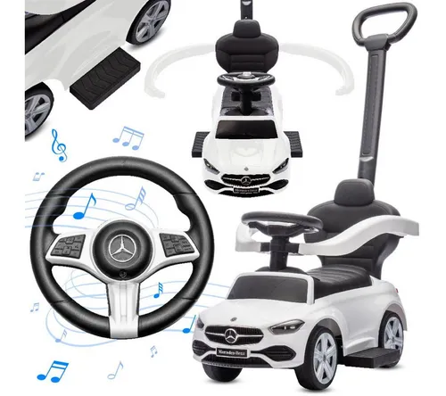 COIL Rutscherauto Rutscher, Schieber für Kinder, Mercedes AMG, ab 12 Monaten, interaktives Lenkrad, Fußstützen, Seitenschienen