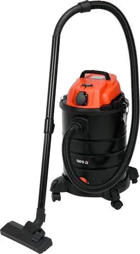 Yato YT-85701 Staubsauger 30 L - Nass- und Trockensauger 1400 W - Nass- und Trockensauger mit 30 L Fassungsvermögen und 1400 W Leistung. Ideal für Werkstätten, mit HEPA-Filter und integrierter Steckdose für Elektrowerkzeuge.
