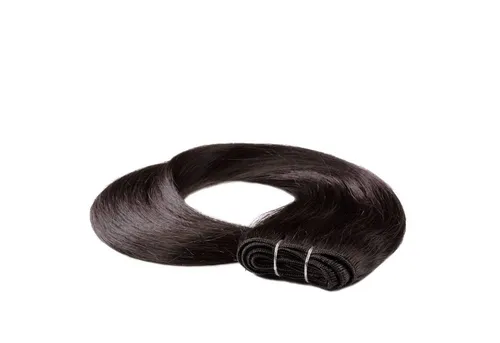 hair2heart Echthaar-Extension Glatte Echthaartresse #5/0 Hellbraun 40cm