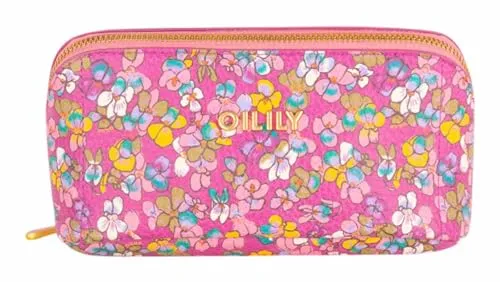 Oilily Callie Kosmetiktasche - Modische Kosmetiktasche mit floralen Mustern, ideal für stilvolle Ordnung und praktischen Stauraum. Maße: 20x10x11 cm, standfest und mit Zipperfach.