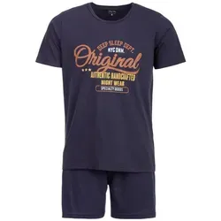 Henry Terre Schlafanzug Pyjama Set Shorty - Original Authentic Nightwear grau 3XL