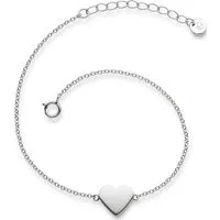 GLANZSTÜCKE MÜNCHEN Damen-Armband Herz aus Sterling Silber - Armbänder für Damen, mit Herz-Anhänger und in attraktiver Schmuckbox für persönliche Botschaften – ideal als Geschenk.