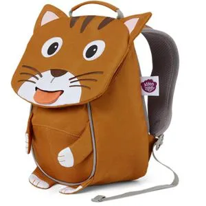 Affenzahn Kinderrucksack S Katze - Braun, für 1-3 Jahre - Kindertaschen mit 4 Litern Volumen, wasser- und schmutzabweisend, aus 50% recyceltem Material. Perfekt für die Kleinsten, ideal für KITA und Ausflüge!