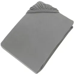 SCHÖNER WOHNEN Spannbettlaken 180x200cm Grau in grau von SCHÖNER WOHNEN