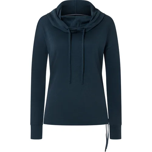 Super.Natural W Funnel BIO Hoodie blueberry (W01) L - Damen Pullover & Hoodies für Fitness Studio und Laufsport, nachhaltig aus 100% biologisch abbaubarer bio super.wool Faser, ideal für Komfort und Umweltbewusstsein.