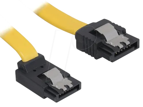 DELOCK 82472 - Kabel SATA 30cm gelb ob/ge Metall