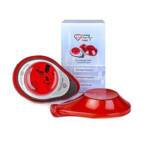 Inotech Cardio First Angel - Herzmassagehelfer, mechanisches Herzdruckmassagegerät für optimale Erste-Hilfe mit Klick-Klack-System und internationaler Piktogramm-Anleitung