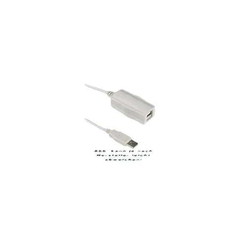 Aktive USB 2.0 -Verlängerung Stecker/Buchse 5 Meter beige