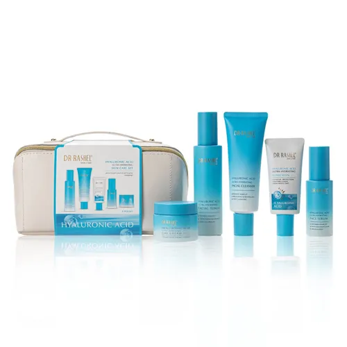 Hyaluronsäure Hyaluronic Acid Gesichtspflege Set Serum Cream Cleanser Toner SPF