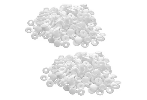 SO-TECH® Abdeckkappe Ø 13,3 x 3,5 mm für Senkkopf-Schrauben bis Ø 8,5 mm Kopf-Ø, (200-St), weiße Schutzkappen ideal für Möbel, Regale, Beschläge