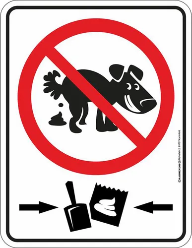 Warnung - Keine Hundeklo - Blechschild Schild Spruch 17x22 cm