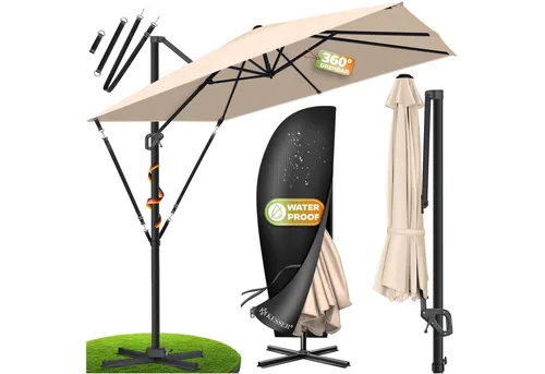 KESSER® Sonnenschirm Ampelschirm SUN XL 300 x 300 cm von Kesser