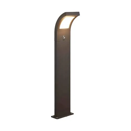 Arcchio Pollerleuchte Advik, LED mit Bewegungsmelder - Moderne Pollerleuchte aus Aluminium in grafitgrau, mit fest verbautem warmweißem LED-Leuchtmittel und integriertem Bewegungsmelder für effiziente Beleuchtung im Außenbereich.