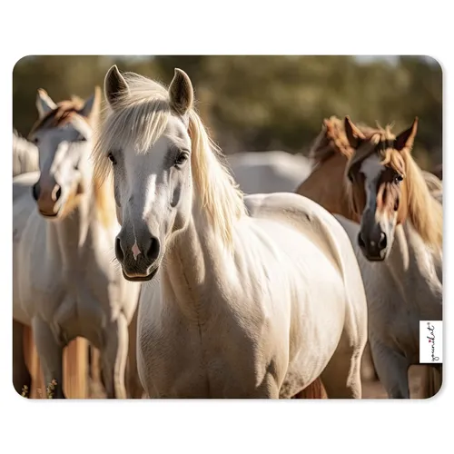Mauspad wilde Pferde I 24 x 19 cm I Mousepad mit Qualitätsdruck Schick I dv_1268