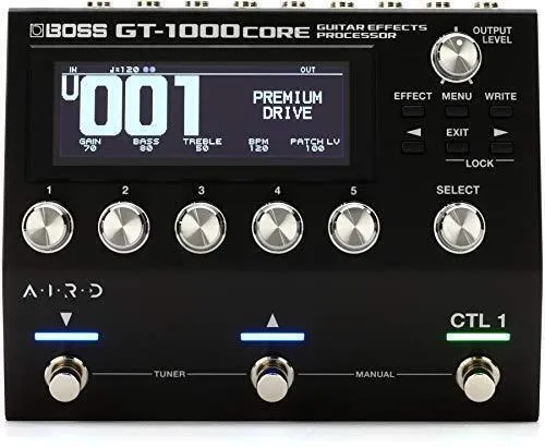 Boss GT-1000CORE Multi-Gitarren-Effektprozessor - Gitarren Multieffekte, leistungsstarker Prozessor mit analog-digitaler Signalverarbeitung für kreative Klanggestaltung und vielseitige Einsatzmöglichkeiten.