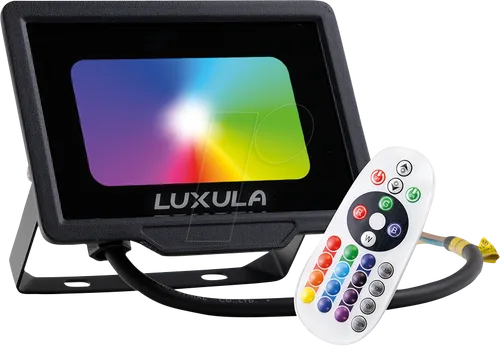 LUXULA LX400180 - RGB-Fluter, 10 W, IP65, RGBW, Fernbedienung