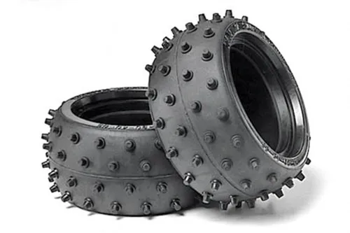 Tamiya Buggy-Reifen Stud Spike 38mm (2) br./hi. #53059 von Tamiya